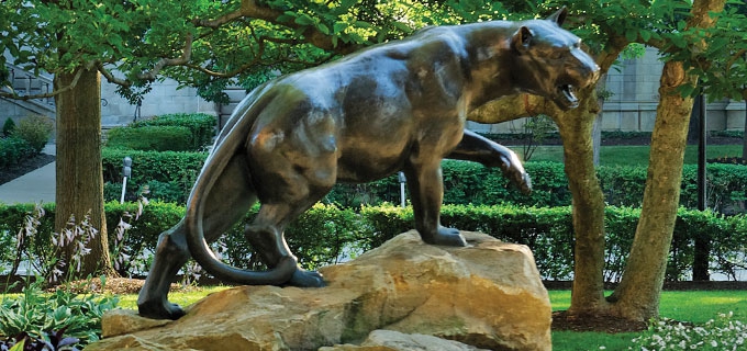 Statue of the Pitt Panther 